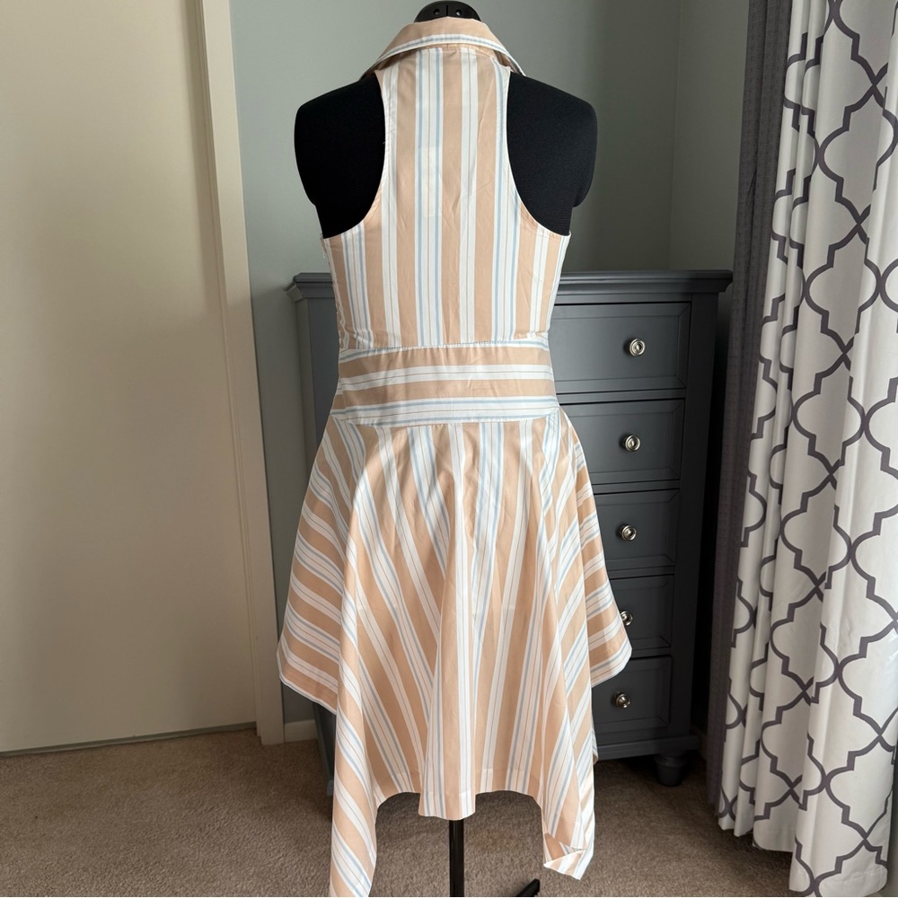 Maeve Anthropologie Halter Dress in Cream and White - Picture 5 of 15